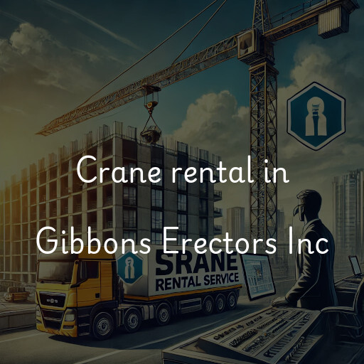 Crane rental in Gibbons Erectors Inc