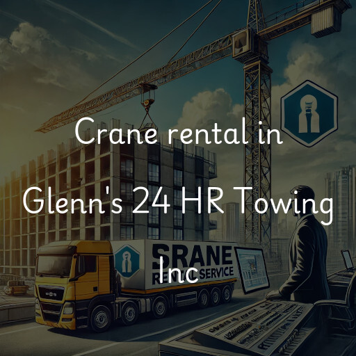 Crane rental in Glenn's 24 HR Towing Inc