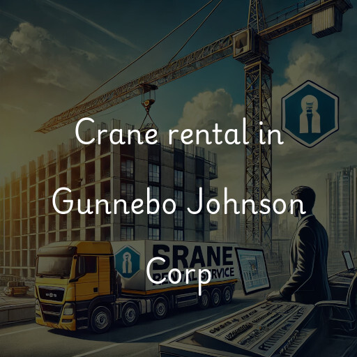 Crane rental in Gunnebo Johnson Corp