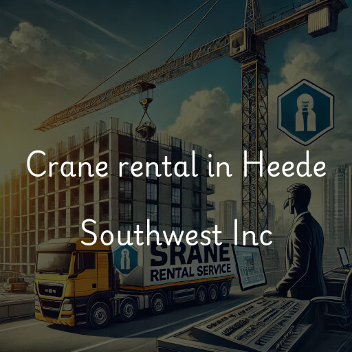 Crane rental in Heede Southwest Inc