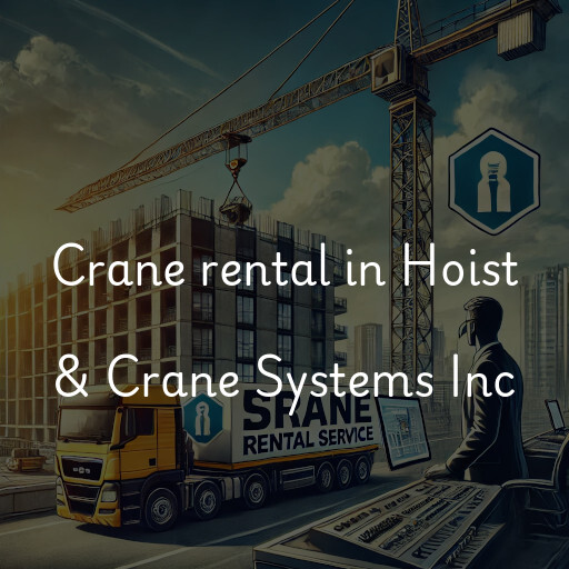 Crane rental in Hoist & Crane Systems Inc