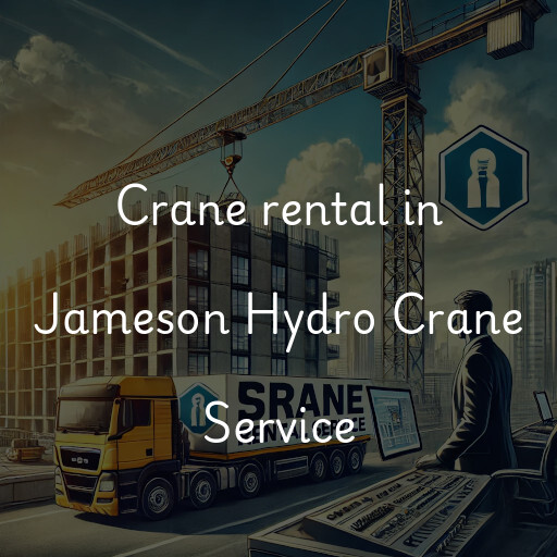 Crane rental in Jameson Hydro Crane Service