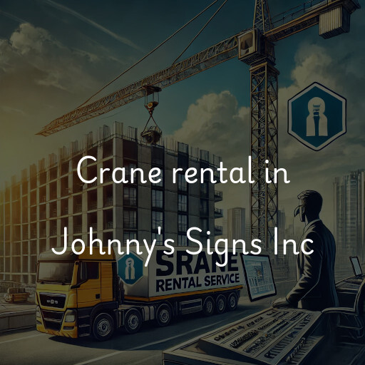 Crane rental in Johnny's Signs Inc