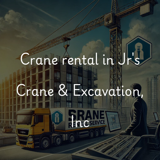 Crane rental in Jr's Crane & Excavation, Inc