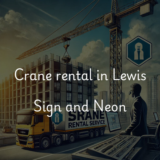 Crane rental in Lewis Sign and Neon