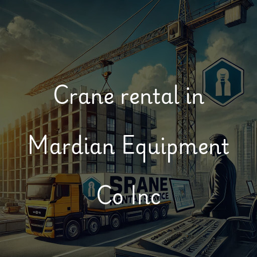 Crane rental in Mardian Equipment Co Inc