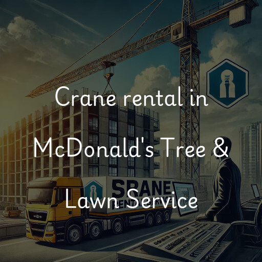 Crane rental in McDonald's Tree & Lawn Service