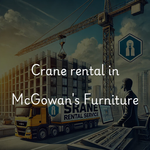 Crane rental in McGowan's Furniture