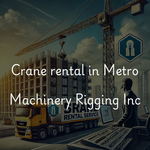 Crane rental in Metro Machinery Rigging Inc