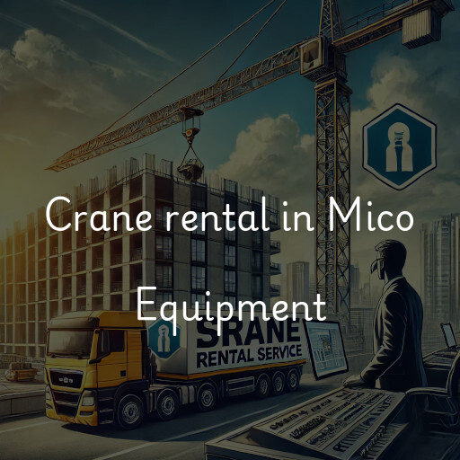 Crane rental in Mico Equipment