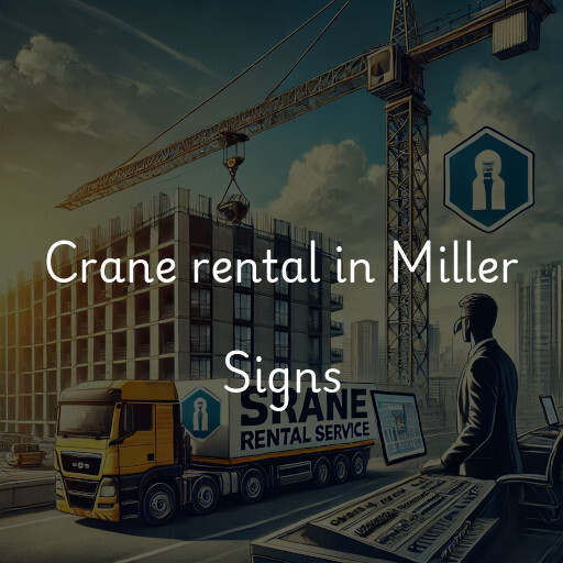 Crane rental in Miller Signs