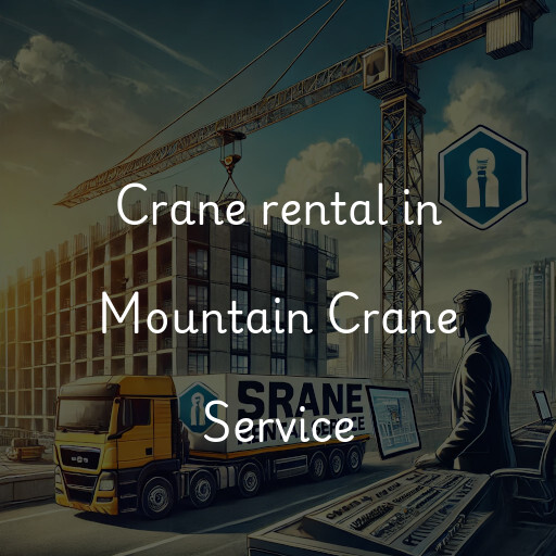 Crane rental in Mountain Crane Service