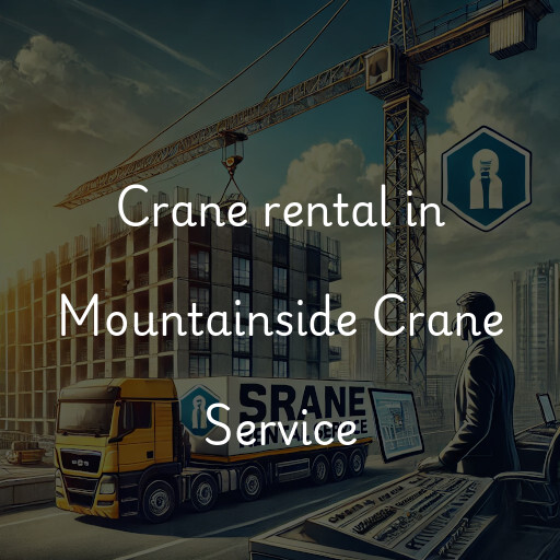 Crane rental in Mountainside Crane Service