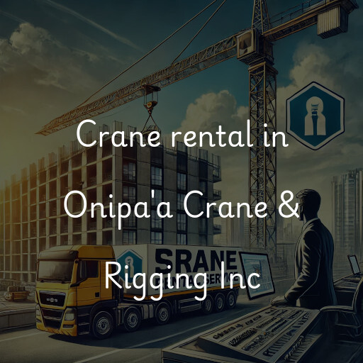 Crane rental in Onipa'a Crane & Rigging Inc