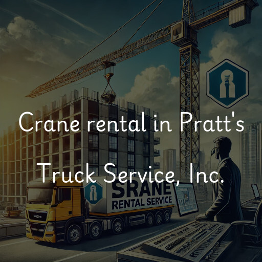 Crane rental in Pratt's Truck Service, Inc.