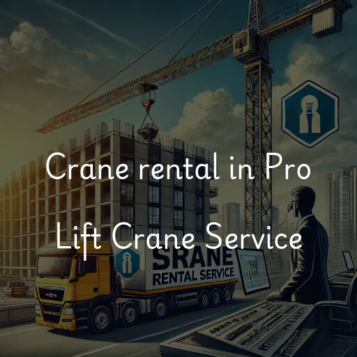 Crane rental in Pro Lift Crane Service