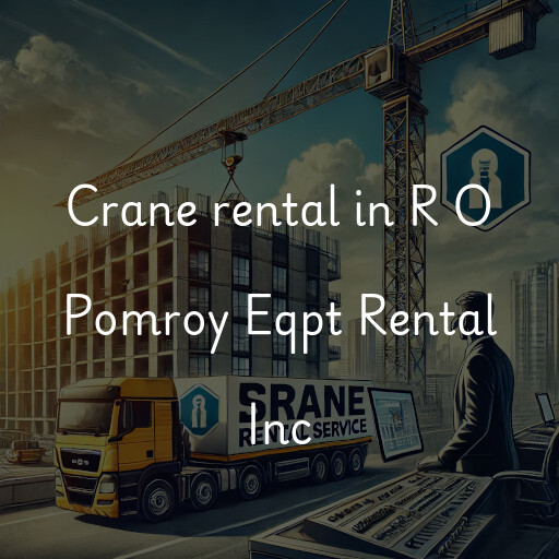 Crane rental in R O Pomroy Eqpt Rental Inc