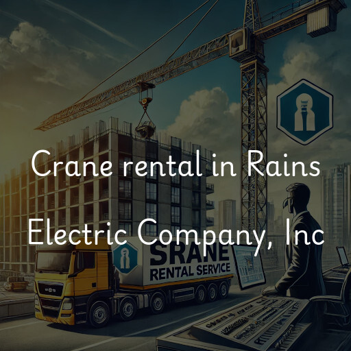 Crane rental in Rains Electric Company, Inc