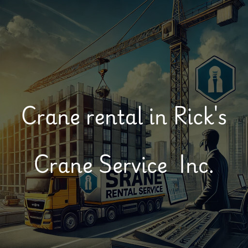 Crane rental in Rick's Crane Service  Inc.