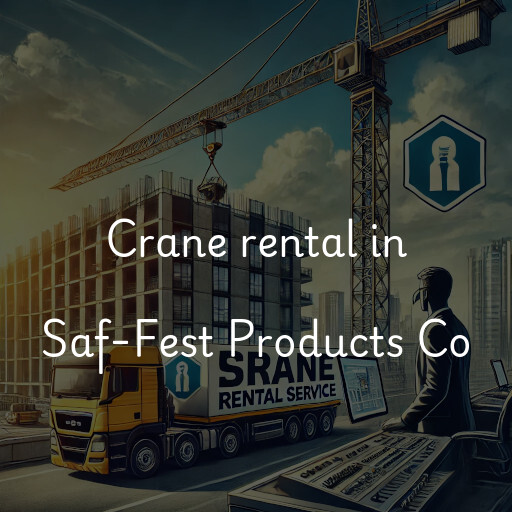 Crane rental in Saf-Fest Products Co