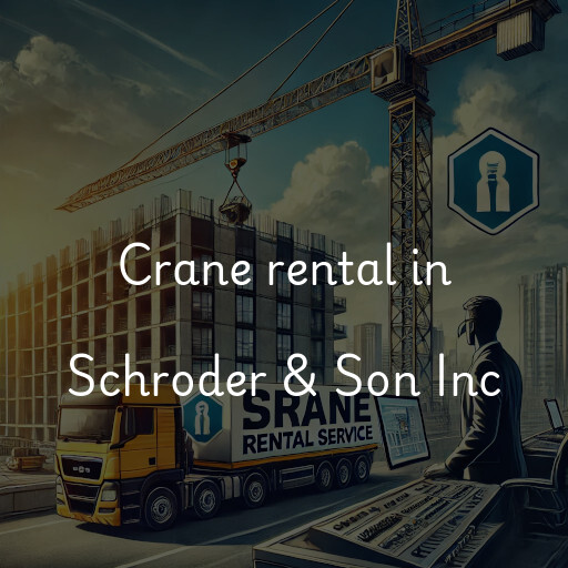 Crane rental in Schroder & Son Inc