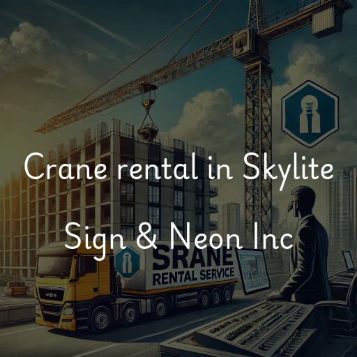 Crane rental in Skylite Sign & Neon Inc