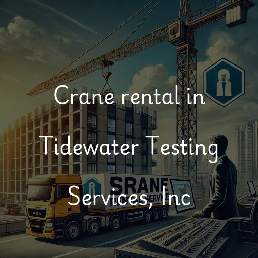 Crane rental in Tidewater Testing Services, Inc