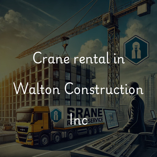 Crane rental in Walton Construction Inc