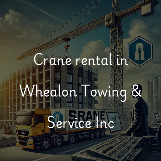 Crane rental in Whealon Towing & Service Inc