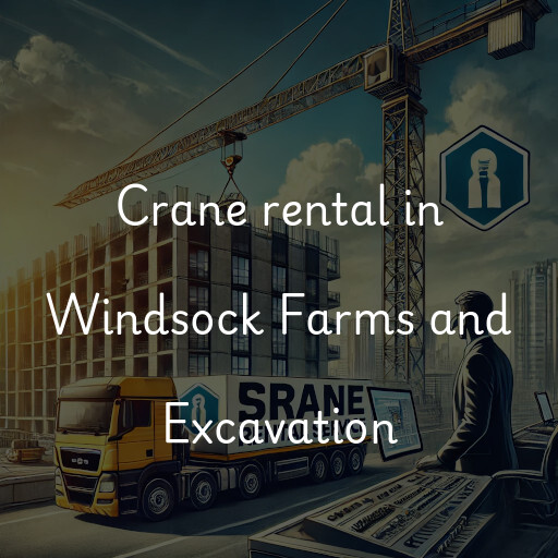 Crane rental in Windsock Farms and Excavation